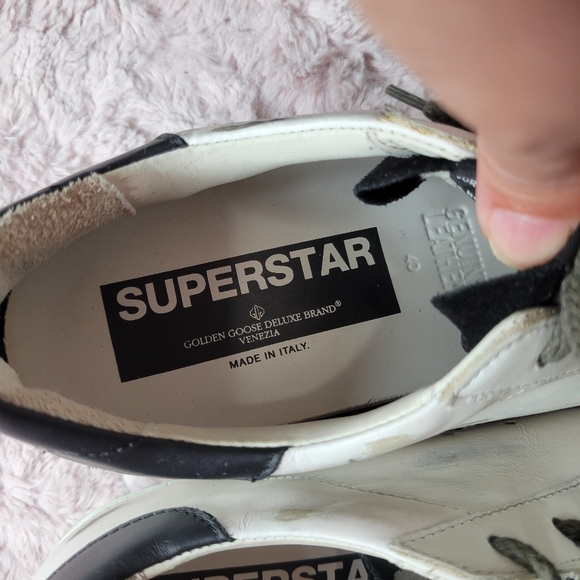 Golden Goose White and Black Sneakers - Picture 10 of 11